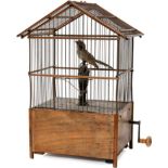 Singing Bird in Cage Automaton, c. 1910
France, nightingale with original plumage, articulated head,
