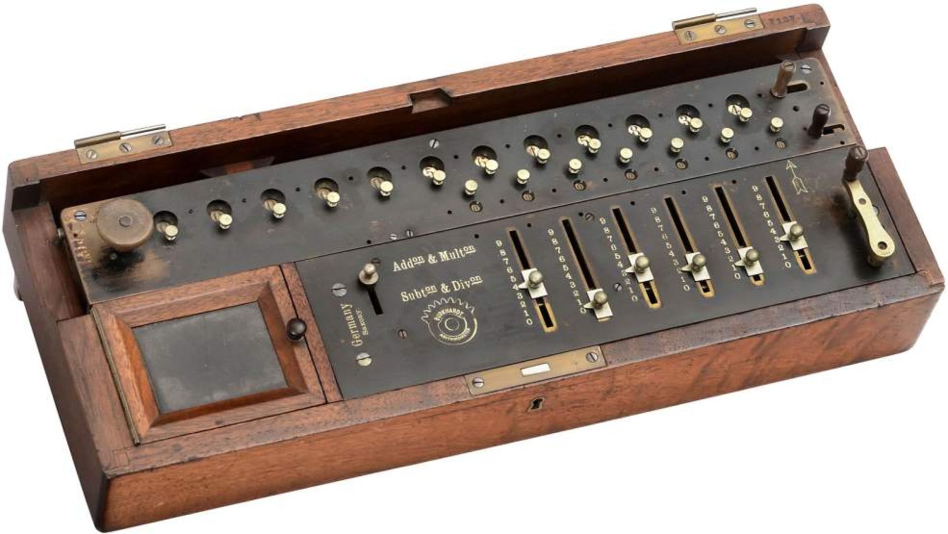 "Burkhardt Arithmometer", 1878
Very first German Thomas-type calculating machine, in very good