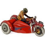 Extra-Large Toy Motorcycle with Sidecar by JML, c. 1938
Manufactured by Jouets Magnin - Lyon,