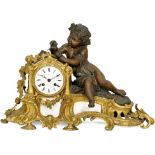 Figural Mantel Clock
Signed on the movement and face "F. Böhler, Frankfurt", brass-plate pendulum