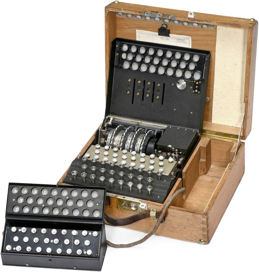 Ciphering Machine Enigma (K-Model) with additional Lamp Panel, c. 1939
Manufactured by" - Image 2 of 4