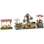 Animated Fairground
Chairoplane by Doll & Co., Ferris wheel by Mohr & Kraus, and aeroplane