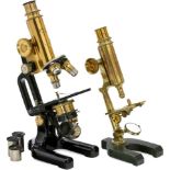 2 German Compound Microscopes
1) Trichina microscope, signed on the tube "Paul Waechter, Friedenau",
