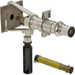 Demonstration Microscope and Hand-Held Spectroscope
1) Nickeled brass microscope, substage pinhole