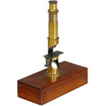 Box Base Drum-Type Microscope by Hartnack/Paris, c. 1870
Signed in script on the tube "E. Hartnack