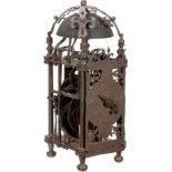 Southern German Iron Lantern Bracket Clock, c. 1600
Single-hand clock, sawn dial, verge