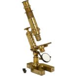 English Compound Microscope by Henry Crouch, c. 1870
Signed on the horseshoe base: "Henry Crouch,