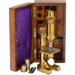 Brass Compound Microscope by Hartnack, c. 1875
Signed on the tube: "Dr. E. Hartnack, Potsdam", brass