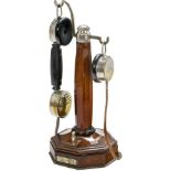 French Grammont Candlestick Telephone, c. 1918
No. 33428, signed on handset and earphone: "Steme.