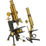 2 Interesting English Microscopes
1) Signed "W. Johnson & Sons, London. W.", no. 1054, original