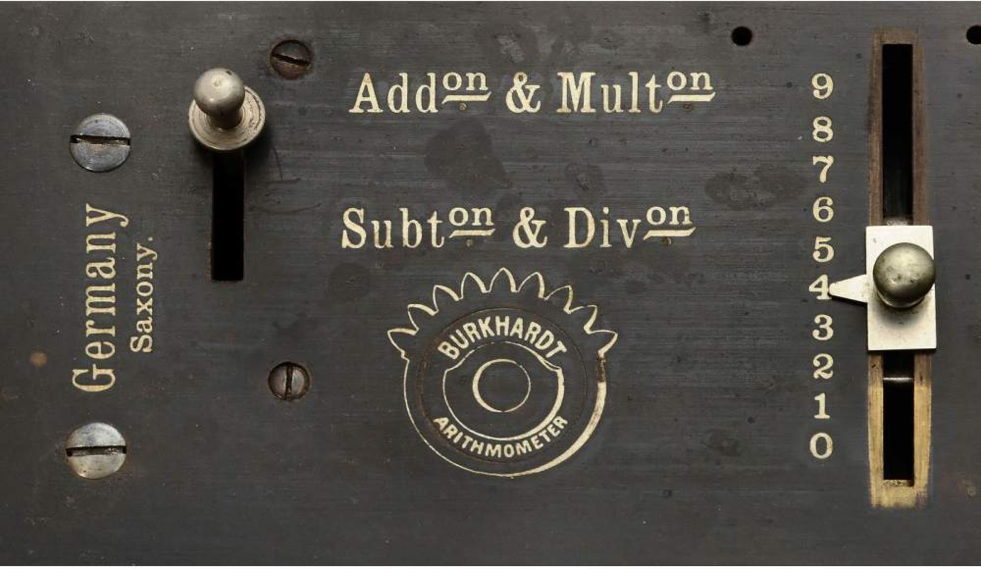 "Burkhardt Arithmometer", 1878
Very first German Thomas-type calculating machine, in very good - Bild 2 aus 2