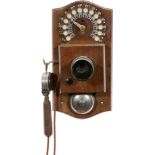 German Intercom Telephone, c. 1920
14 lines, complete. - In addition: 4 Siemens microphones.