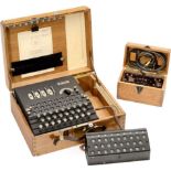 Ciphering Machine Enigma (K-Model) with additional Lamp Panel, c. 1939
Manufactured by"