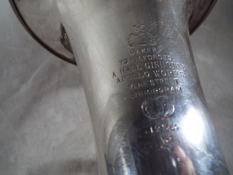 A plated Euphonium marked maker to H M Forces, A Hall Gisborne, Apollo Works, Vere Street, - Image 3 of 3