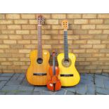 Two classical acoustic guitars and a violin (3)