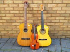 Two classical acoustic guitars and a violin (3)