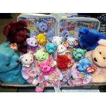 A collection of eighteen good quality Ty Beanie Bears to include a full collection of Birthday