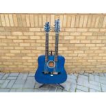 A Tennessee twin neck acoustic guitar, 6 and 12 string,