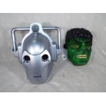 A Dr Who Cyberman mask with voice changer and a Marvel The Incredible Hulk mask (2)