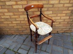 A child's Victorian high chair (bear not included) - Est £60 - £80