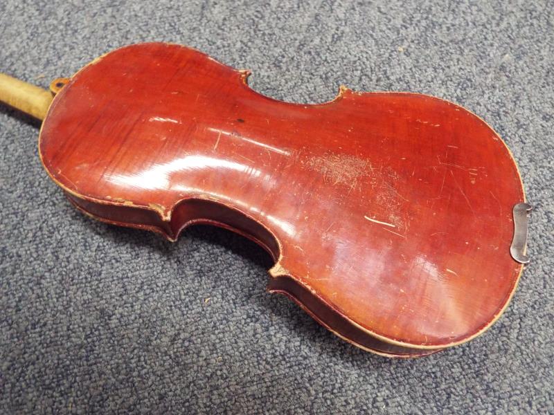 A three quarter size violin, the paper label within marked The Maidstone with bow, - Image 2 of 5