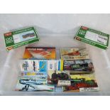 A collection of Airfix and Peco model kits to include Lineside kit, City of Truro, OO scale,