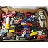 A collection of approximately 75 playworn die cast model motor vehicles