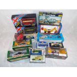 A mixed lot of diecast model motor vehicles to include Matchbox Super Kings, Solido London Buses,
