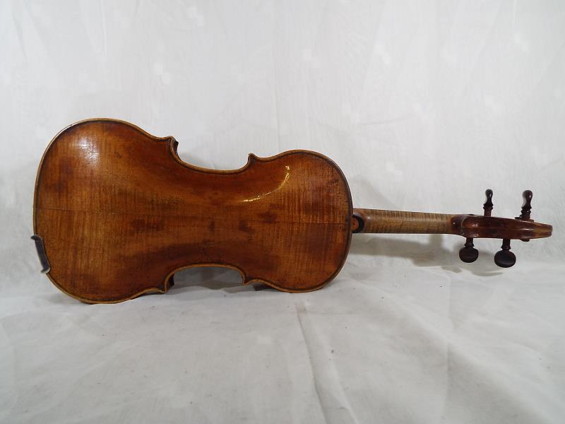 A 19th century violin, - Image 2 of 12