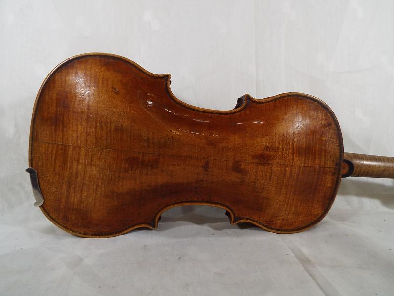 A 19th century violin, - Image 3 of 12
