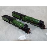 Model railways - two LNER OO gauge steam locomotives with tenders,