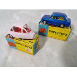 Two Corgi diecast models comprising Heinkel Economy Car # 233 and Hillman Imp # 251,