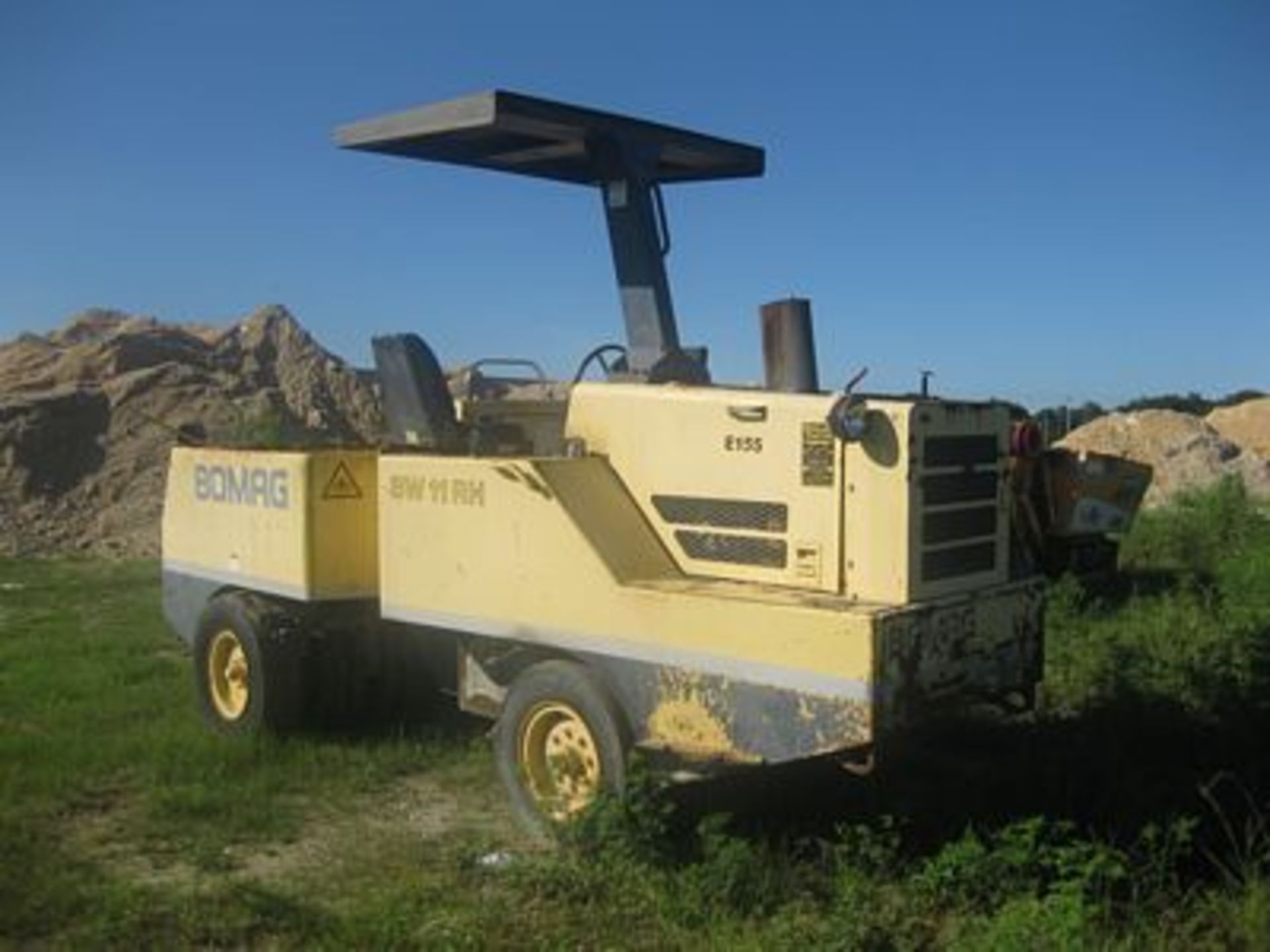 1996 BOMAG BW-11RH DIESEL PNEU. TIRED ROLLER, OROPS, S/N 109A22201995, 2,679 HRS.