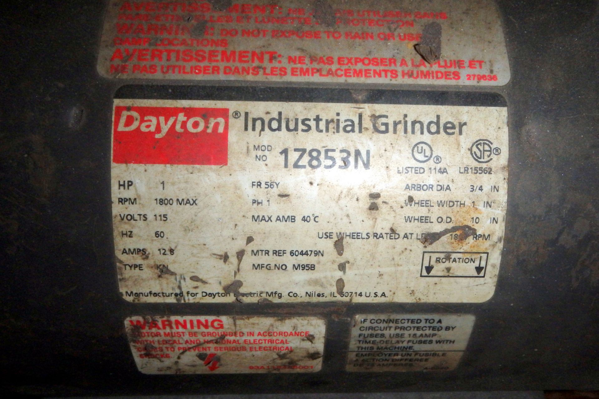 Dayton Bench Grinder - Image 2 of 2