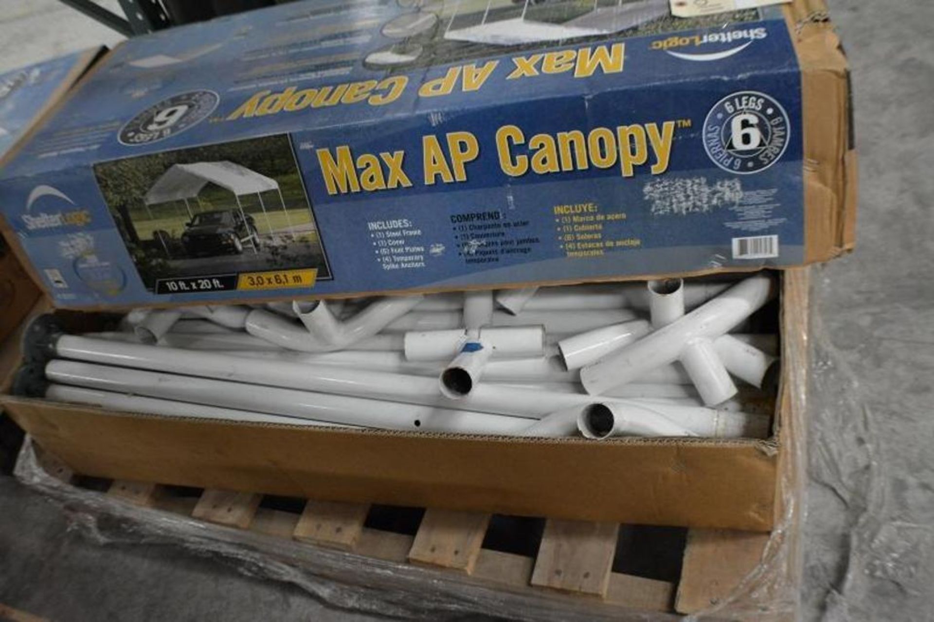 Max AP Canopy Size 10ft X 20ft. No tarps. Contents of Pallet - Image 3 of 4