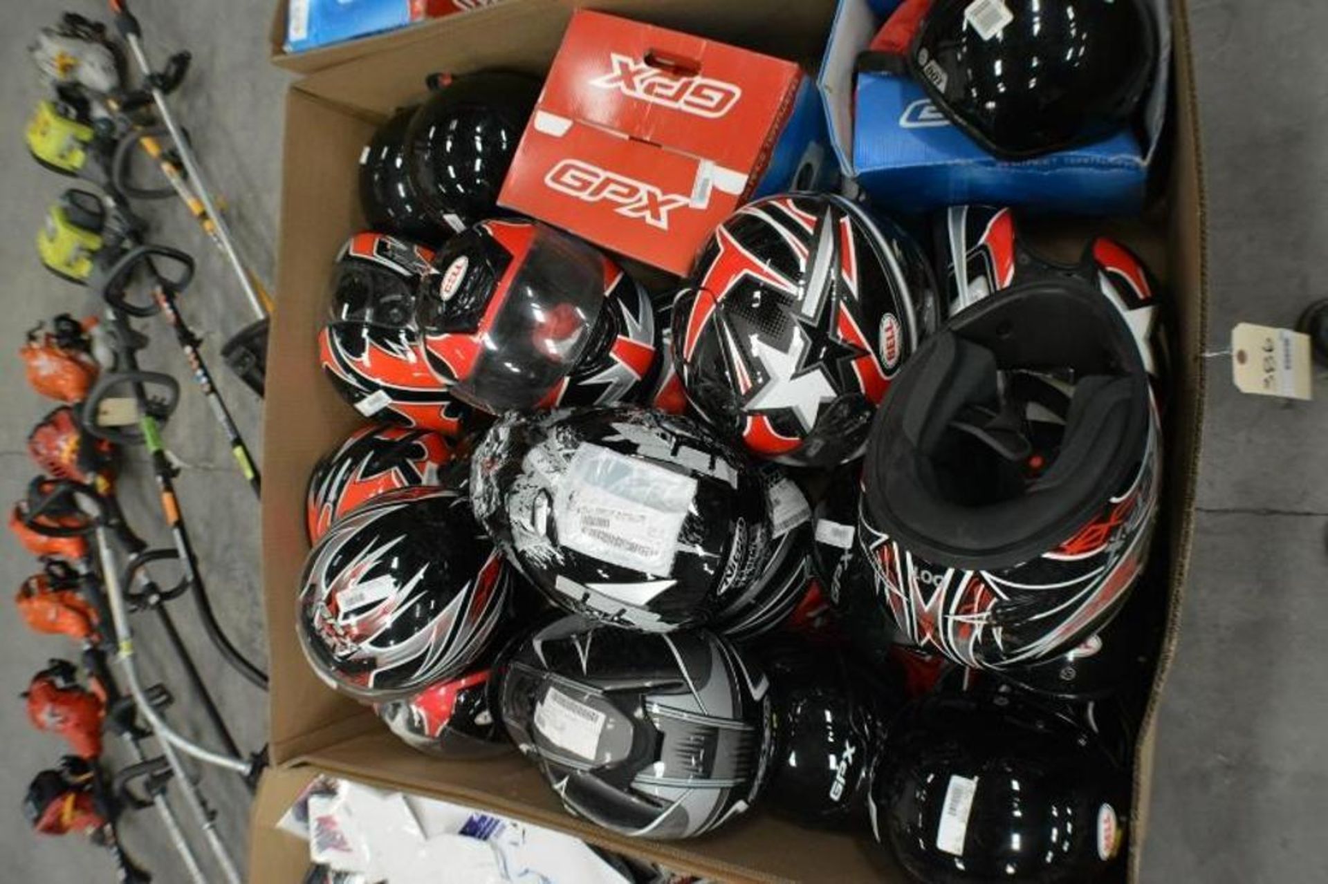 Motorcycle Helmets. Assorted Sizes by GPX and Bell. Contents of Gaylord - Image 2 of 3