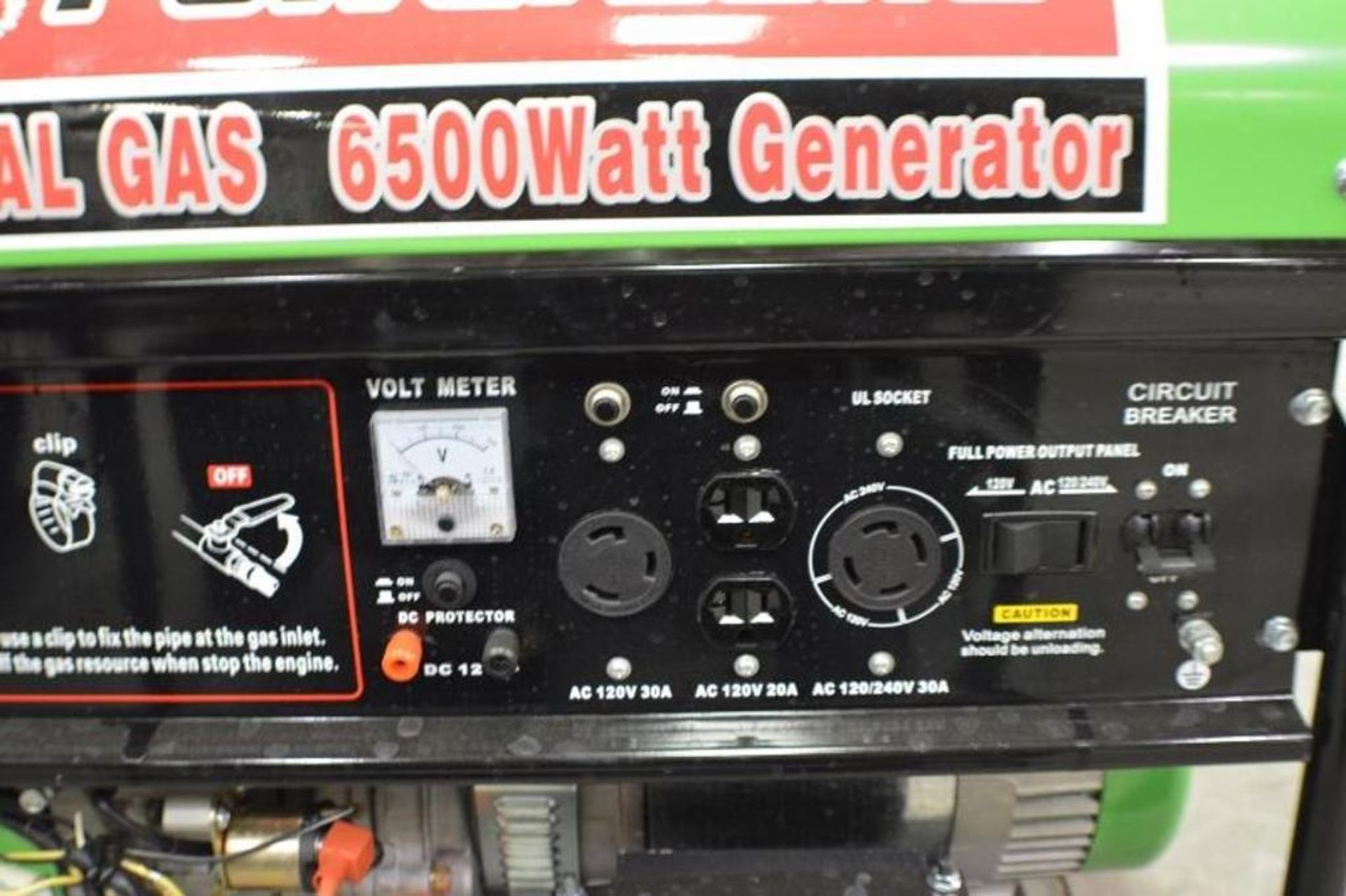 6500 Watts Natural Gas Generator 60Hz 16.0HP Single Phase 120/240Volts with Electric Start by Powerl - Image 4 of 6