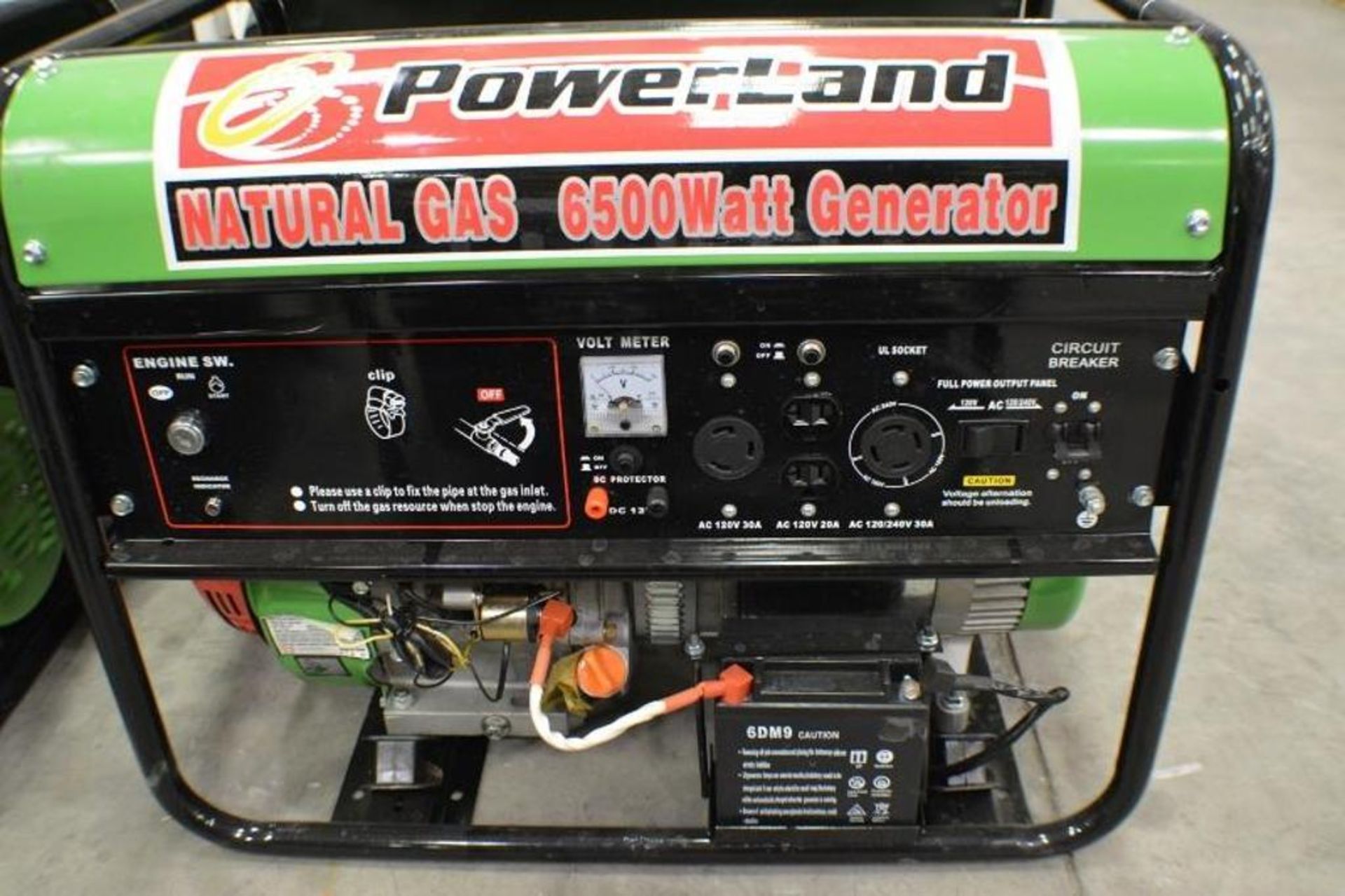 6500 Watts Natural Gas Generator 60Hz 16.0HP Single Phase 120/240Volts with Electric Start by Powerl - Image 2 of 6