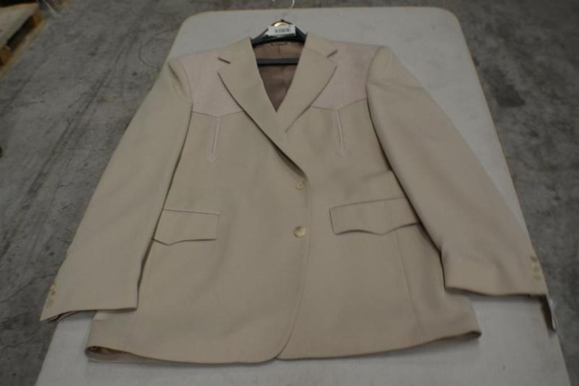 Men's Jacket Size 46L Made in USA by Pagano West Light Beige Phoenix Coat