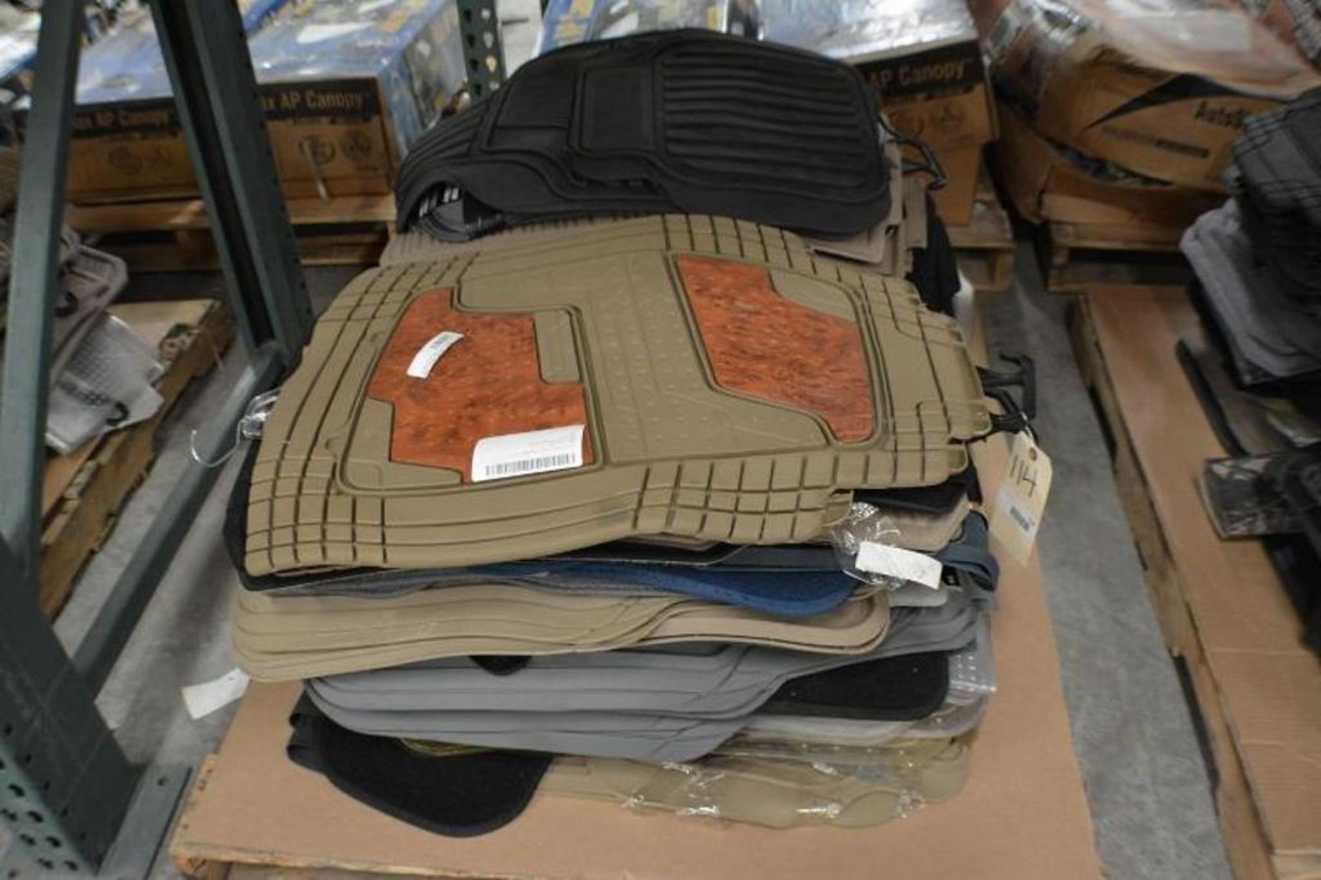 Car Floor Mat. Universal Fit Assorted Sizes and Colors. Contents of Pallet