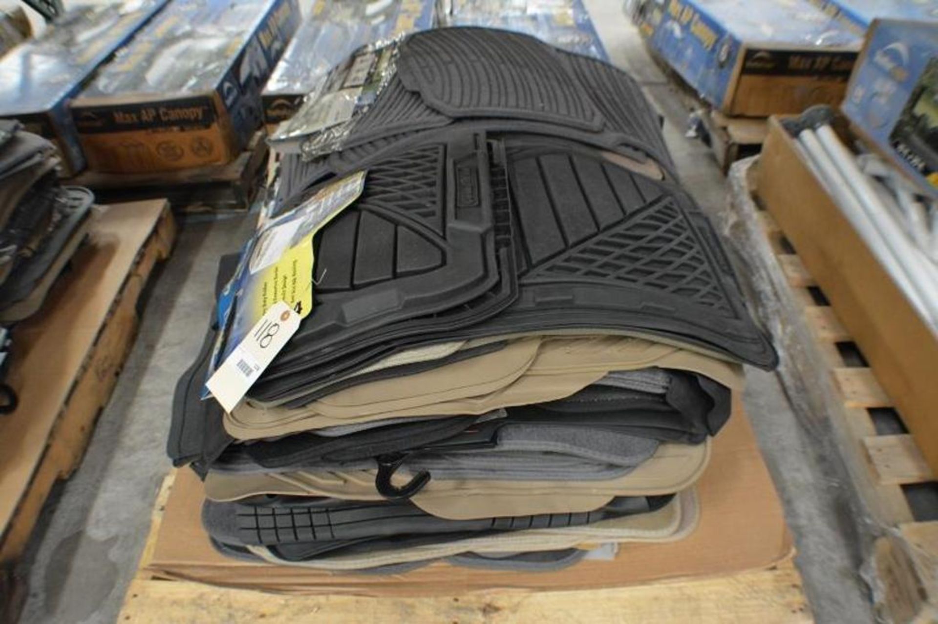 Car Floor Mat. Universal Fit Assorted Sizes and Colors. Contents of Pallet