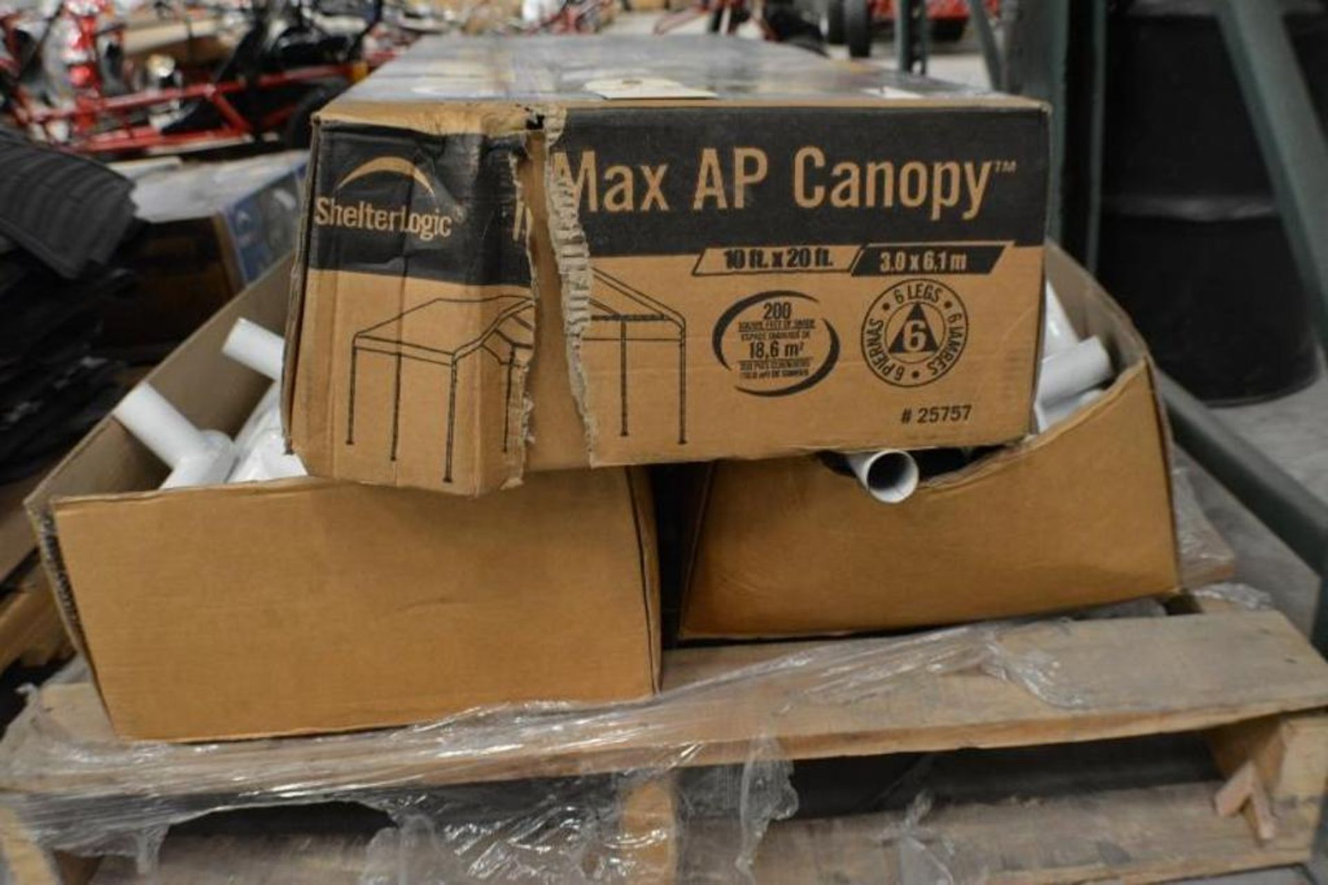 Max AP Canopy Size 10ft X 20ft. No tarps. Contents of Pallet - Image 2 of 4