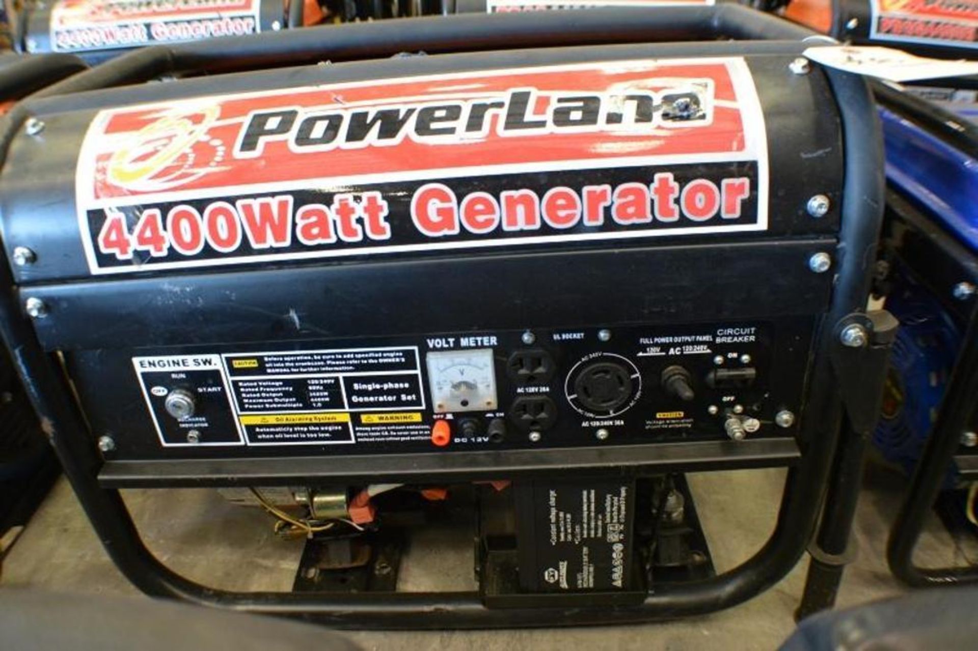 4400 Watts Gasoline Generator 6.5HP 120-240Volts with Electric Start by Powerland - Image 2 of 5