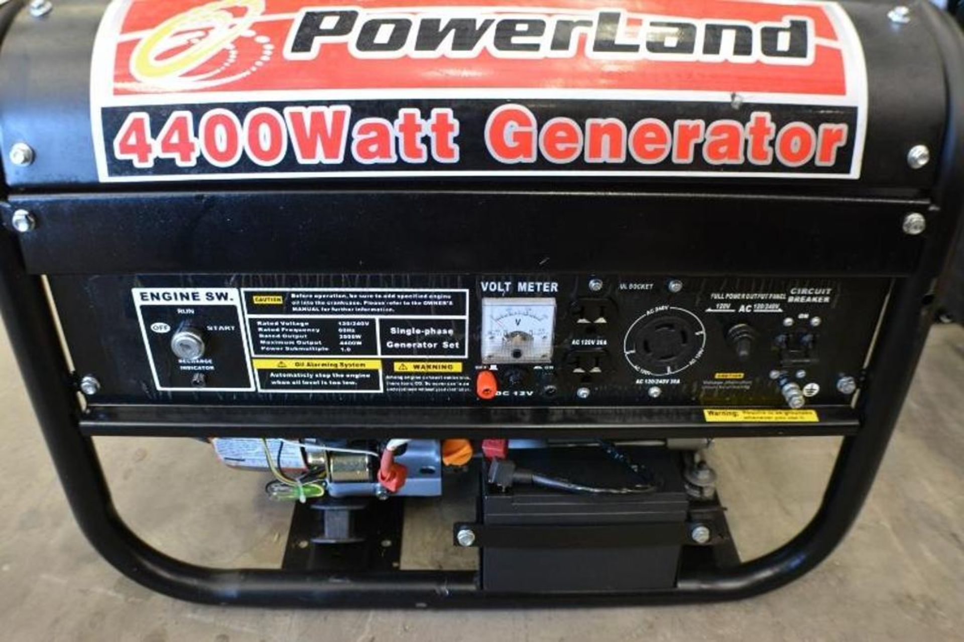 4400 Watts Gasoline Generator 7.5HP 120-240V with Electric Start by Powerland - Image 2 of 6
