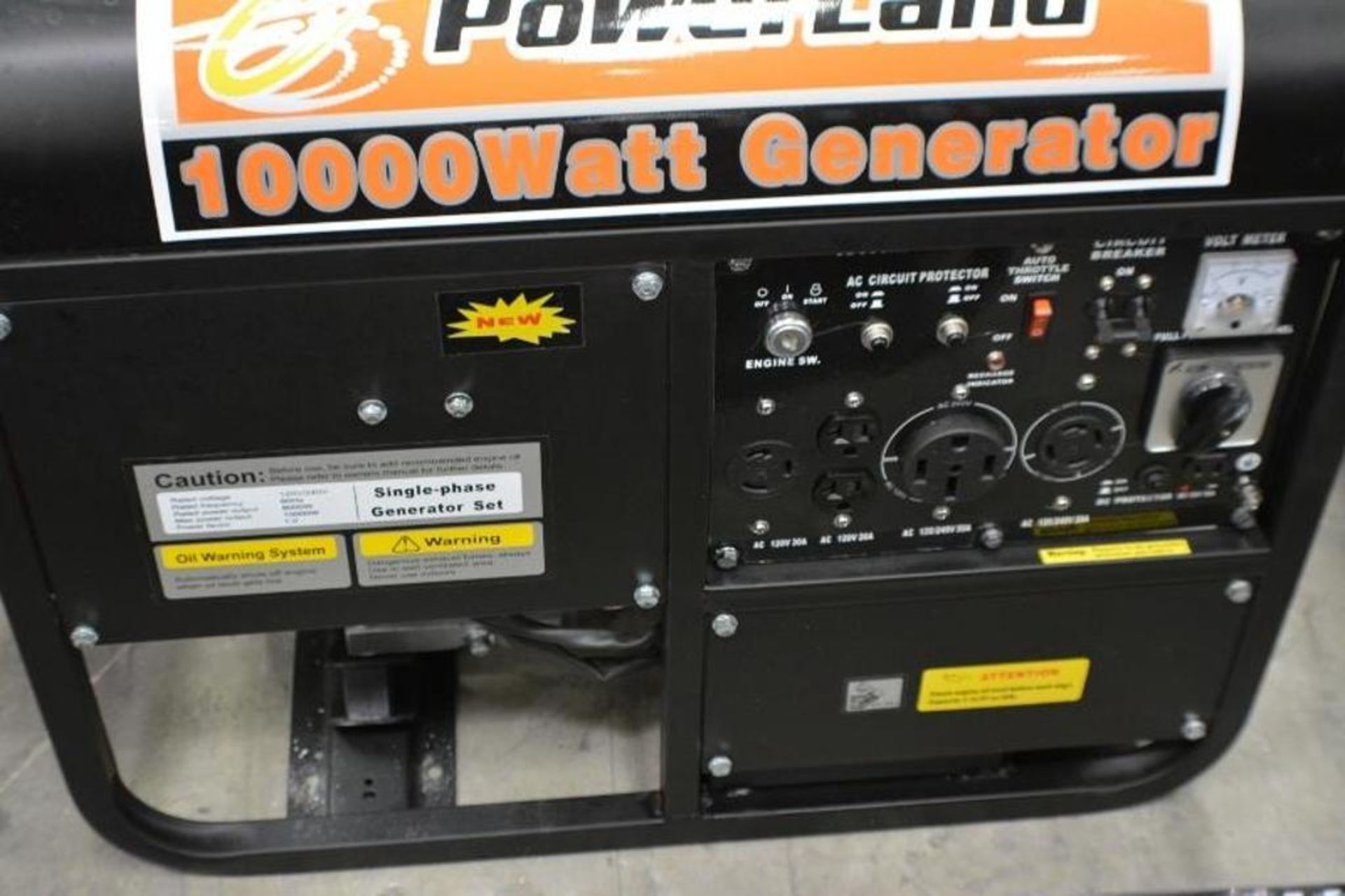 10000 Watts Gasoline Generator 16.0 HP with Electric Start Single Phase 120/240 Volts by Powerland - Image 2 of 5