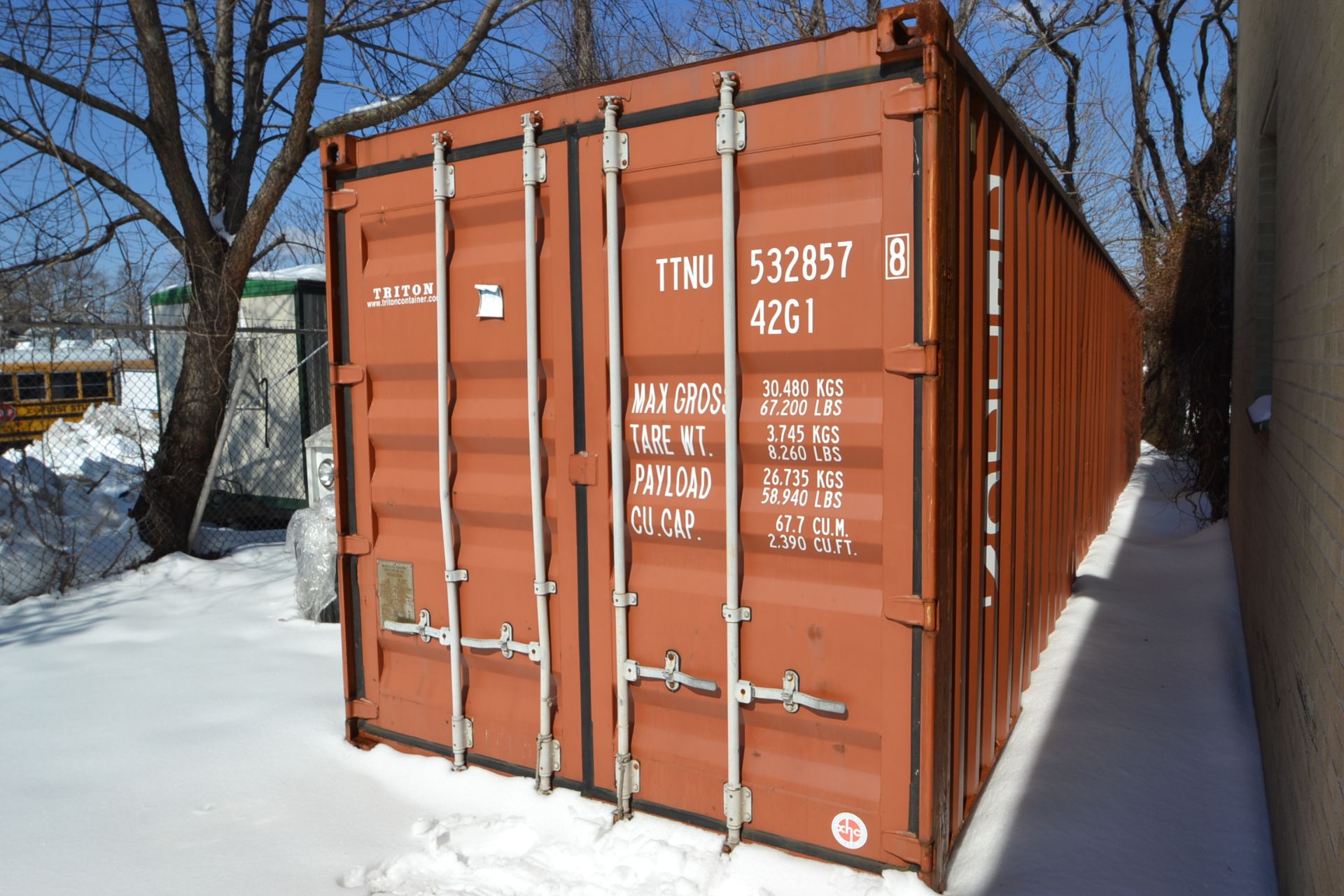 40' Corrugated Steel Sea Container & Contents Consisting of Corrugated Cardboard Boxes, Bubble