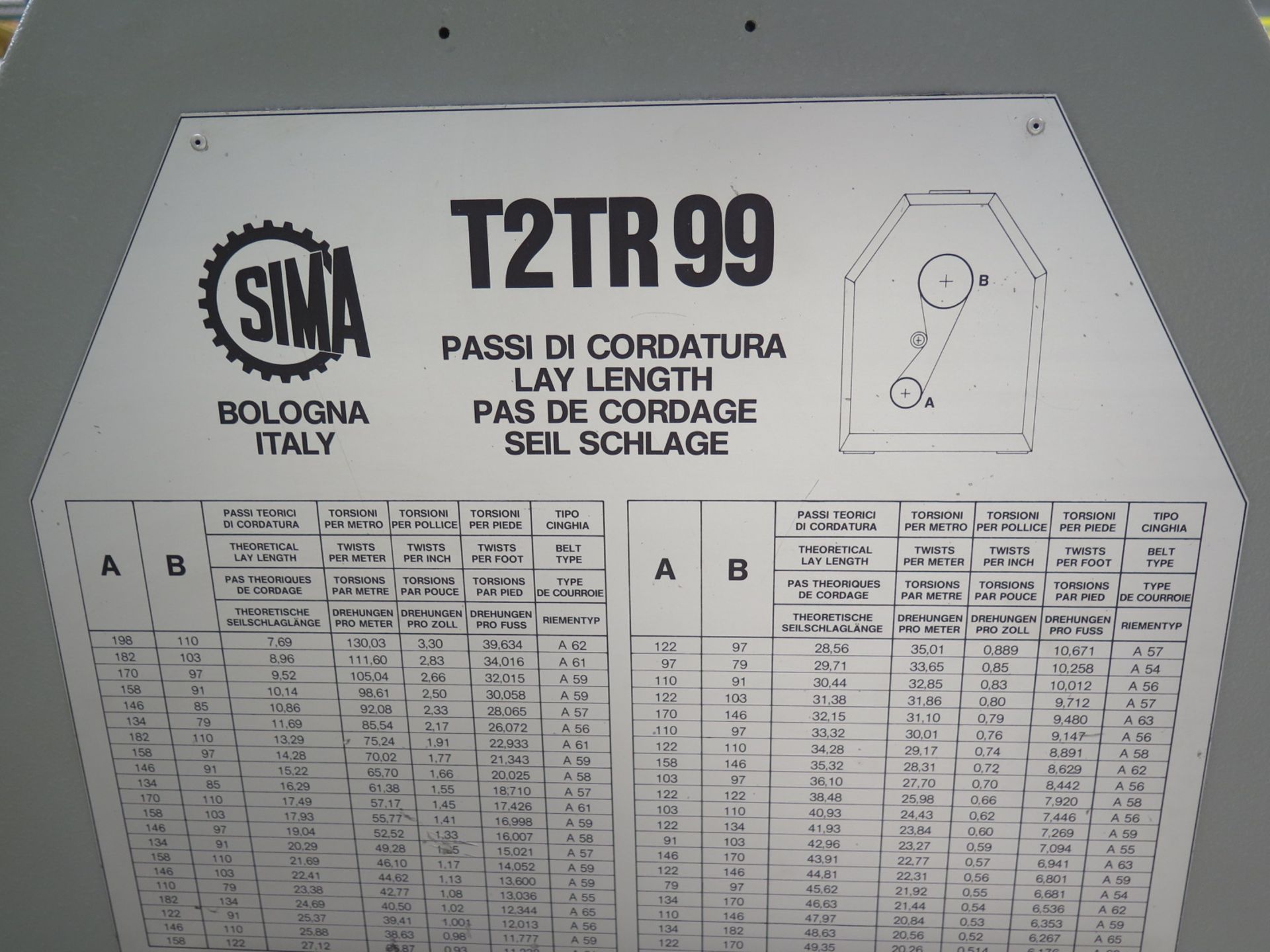 2009 Sima mdl. T2TR99 Filament Twister - Image 3 of 5