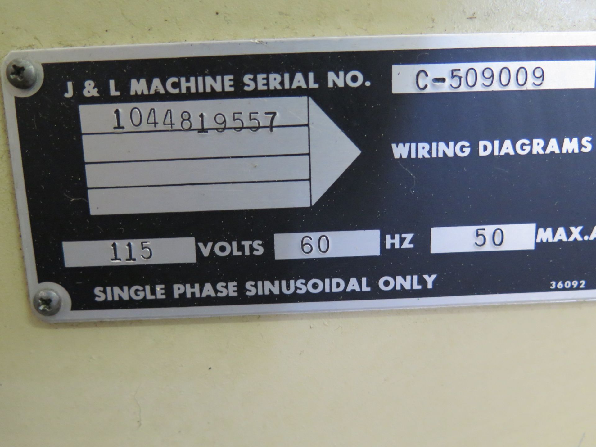 Jones & Lamson 20 Optical Comparator s/n C-509009 w/ J & L Decimetric II DRO - Image 5 of 5