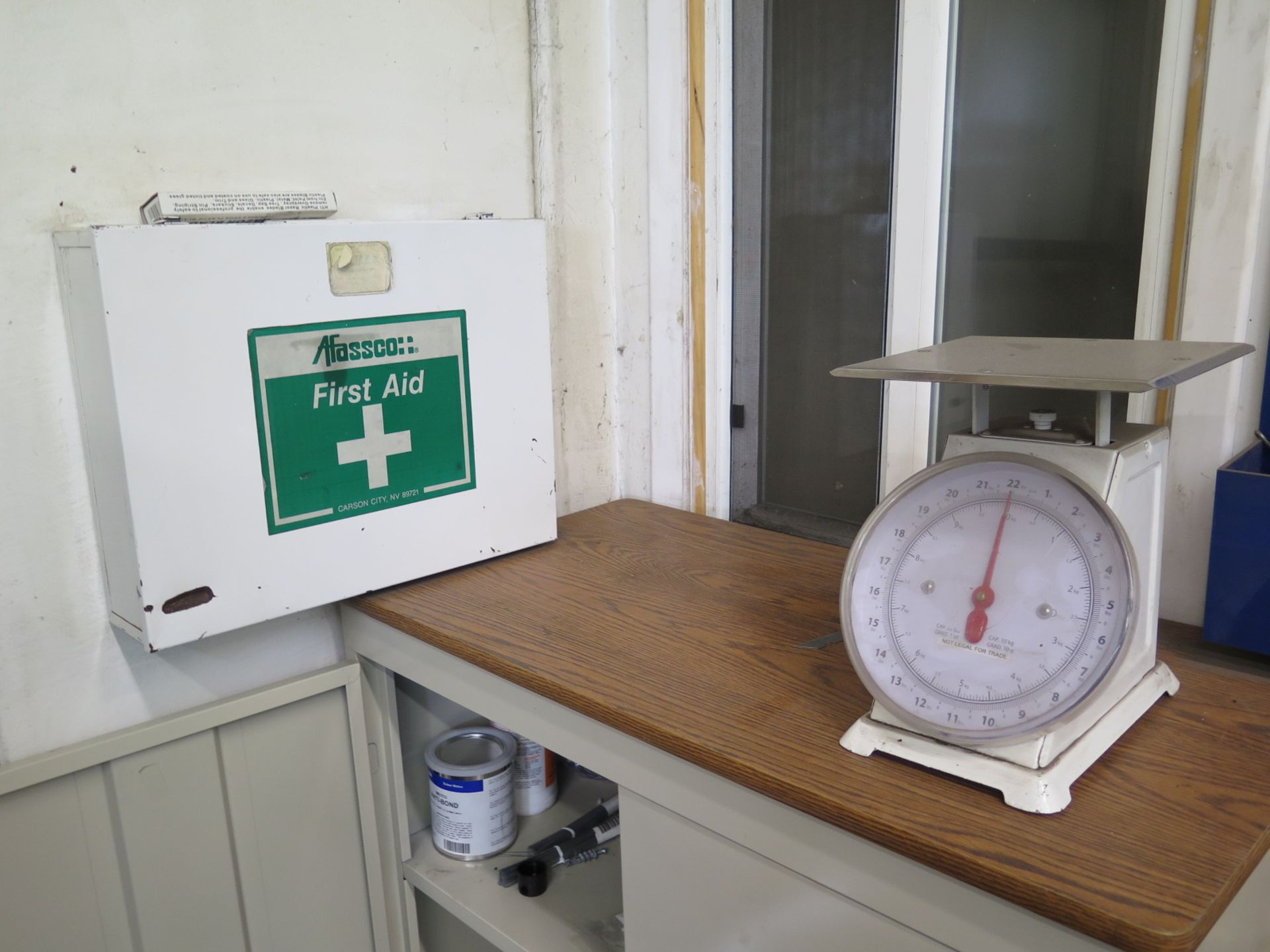 Storage Cabinet, MSDS Board, First Aid Kit and Misc - Image 3 of 3