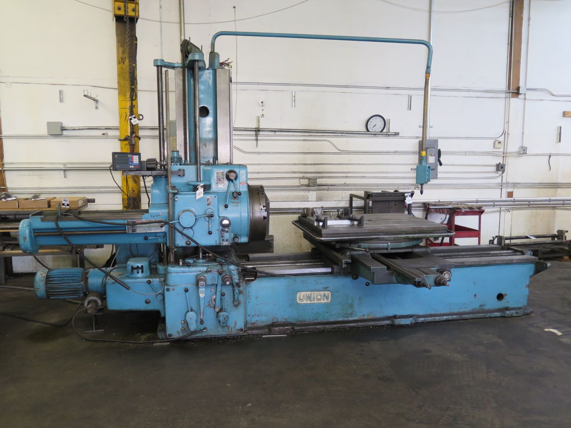 Union BF-80 Horizontal Boring Mill s/n 21031/61 w/ Newall DRO, 2.8-1000 RPM, Power Feeds, 19 Boring